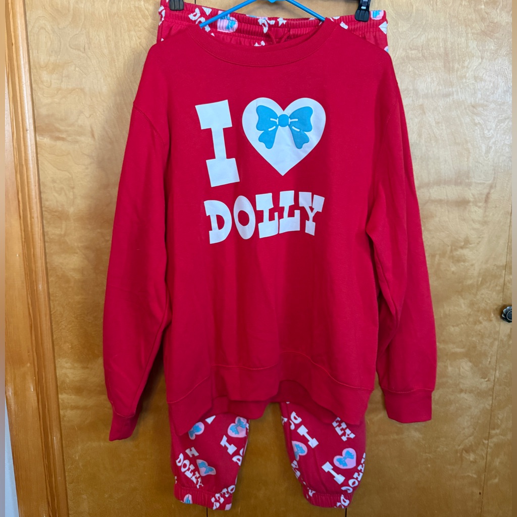 Dolly Parton Red Heart And Bow Jogger Set